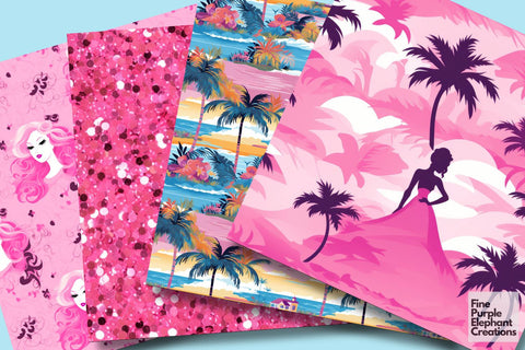 Summer Beach Party | Fashion Doll Digital Pattern Fine Purple Elephant Creations 