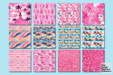 Summer Beach Party | Fashion Doll Digital Pattern Fine Purple Elephant Creations 