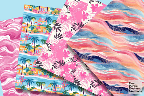 Summer Beach Party | Fashion Doll Digital Pattern Fine Purple Elephant Creations 