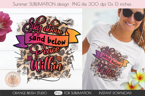 Summer Beach Quote Sublimation PNG Design Sublimation OrangeBrushStudio 