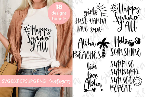 Summer Beach Quotes SVG Bundle Free For Commercial Use SVG Sintegra 