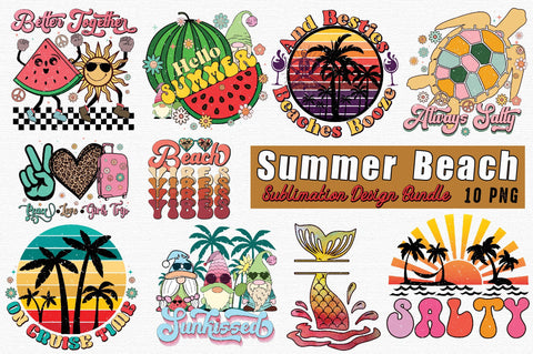 Summer Beach Sublimation Bundle Sublimation designartist 