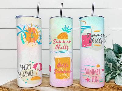 Summer Beach Surf 20oz Skinny Tumbler Png, Summer Tumbler, Summer Beach Tumbler, Surf Beach Tumbler, Surfing Summer Tumbler Sublimation iStyleDesign 