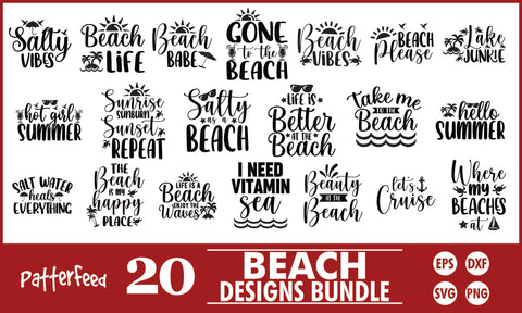 Summer Beach SVG Designs Bundle SVG PatternFeed8 