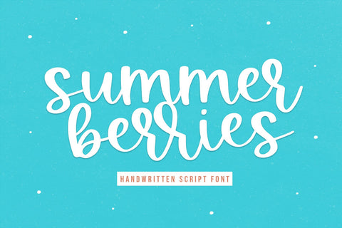 Summer Berries - Cute Handwritten Script Font Font KA Designs 