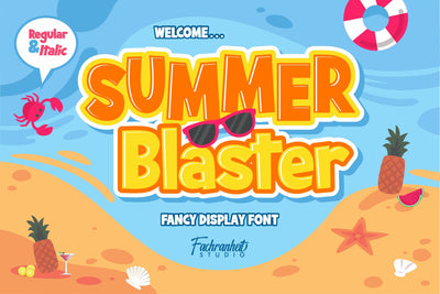 Summer Blaster Font Fachranheit Studio