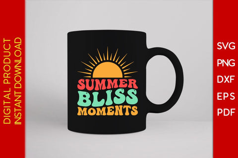 Summer Bliss Moments Retro Summer Vacation SVG PNG PDF Cut File SVG Creativedesigntee 