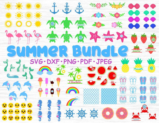 Summer bundle cut files SVG MagicArtLab