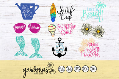Summer Bundle SVG Gardenias Art Shop