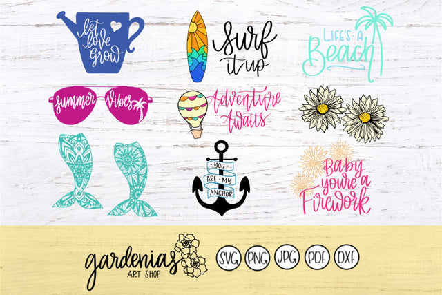 Summer Bundle SVG Gardenias Art Shop
