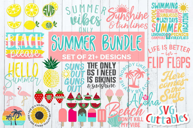 Summer Bundle SVG Svg Cuttables