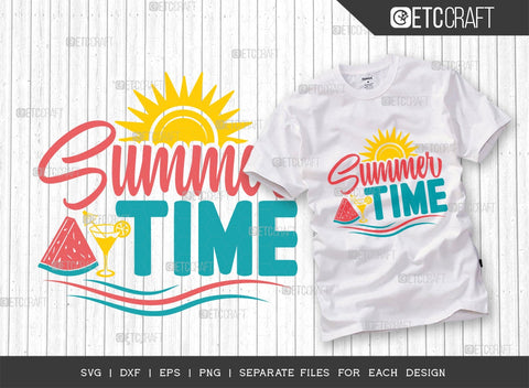 Summer Bundle Vol-03 SVG Cut File | Beach Life Svg | Hello Summer Svg | Summer Vibes Svg | Less Mondays More Summer Svg | Hot Mom Summer Svg | Aloha Summer Svg | Summer Lovin Svg | Quote Design SVG ETC Craft 