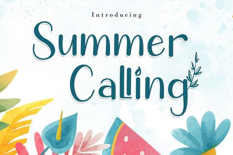 Summer Calling Font AEN Creative Store 