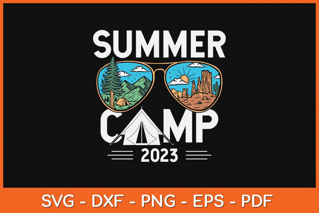 Summer Camp 2023 Sunglasses Camping Vacation Svg Design SVG artprintfile 