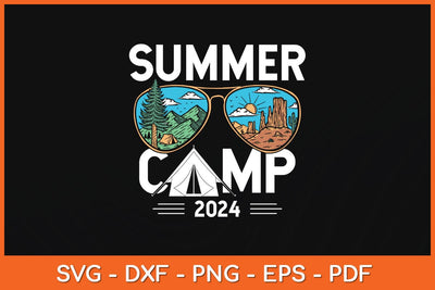 Summer Camp 2024 Sunglasses Camping Vacation Svg Design SVG artprintfile 
