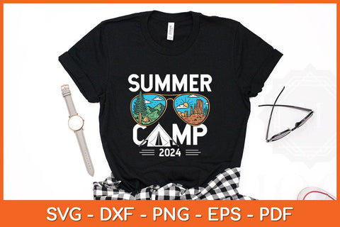 Summer Camp 2024 Sunglasses Camping Vacation Svg Design SVG artprintfile 