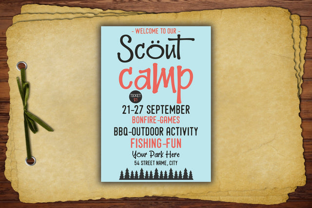 Summer Camp SVG Flyer Print Template Sublimation Jagonath Roy 