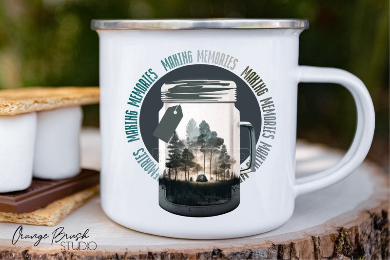 Summer Camping Sublimation Design, Travel Quote PNG Sublimation OrangeBrushStudio 