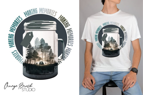 Summer Camping Sublimation Design, Travel Quote PNG Sublimation OrangeBrushStudio 