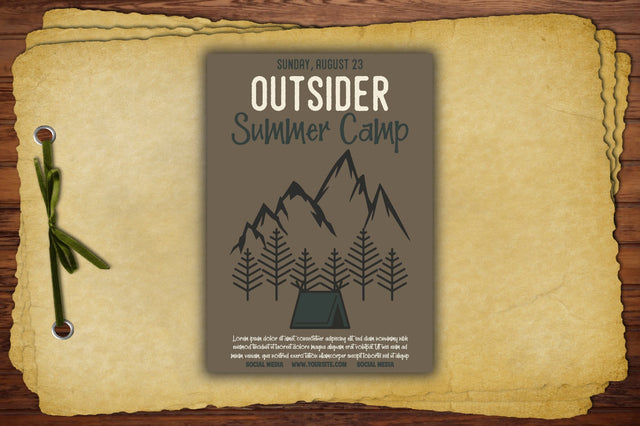 Summer Camping SVG Flyer Print Template SVG Jagonath Roy 