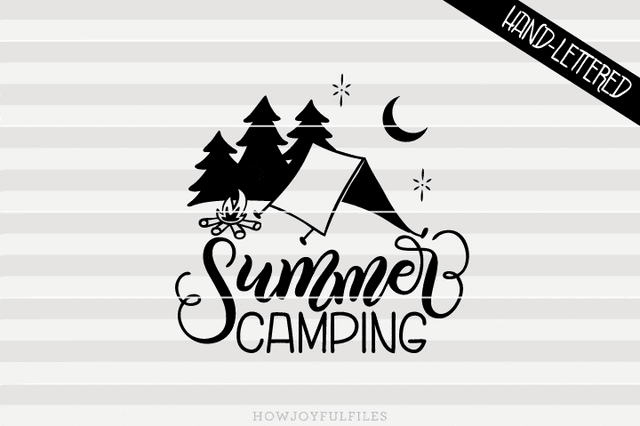 Summer Camping | SVG, PNG, PDF and DXF files SVG HowJoyful 