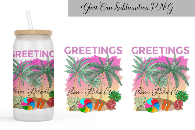 Summer Can Glass Sublimation WatercolorColorDream 