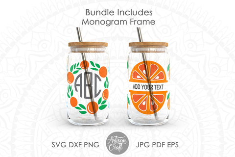Summer can glass SVG bundle with orange SVG Artisan Craft SVG 