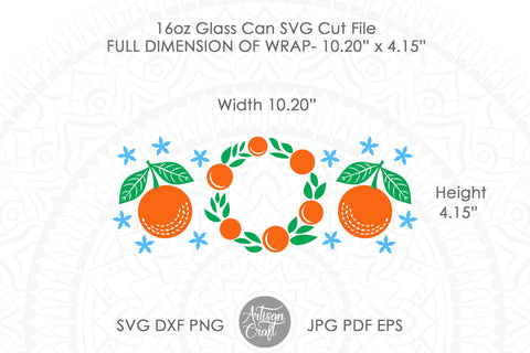 Summer can glass SVG bundle with orange SVG Artisan Craft SVG 