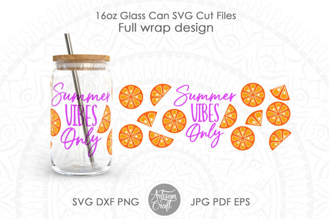 Summer can glass SVG bundle with orange SVG Artisan Craft SVG 