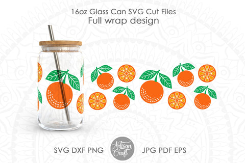 Summer can glass SVG bundle with orange SVG Artisan Craft SVG 