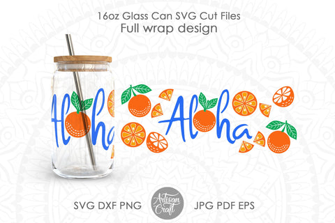 Summer can glass SVG bundle with orange SVG Artisan Craft SVG 