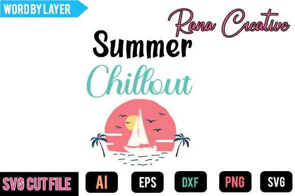 Summer Chillout SVG Cut File SVG BlackCatsMedia 