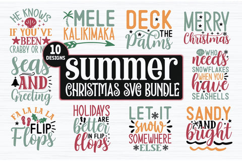 Summer Christmas SVG Bundle SVG akazaddesign 