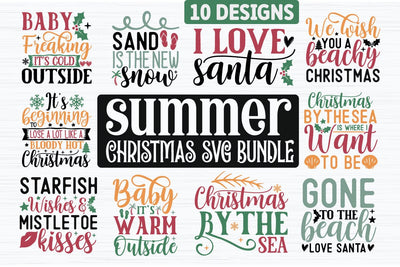Summer Christmas SVG Bundle SVG akazaddesign 
