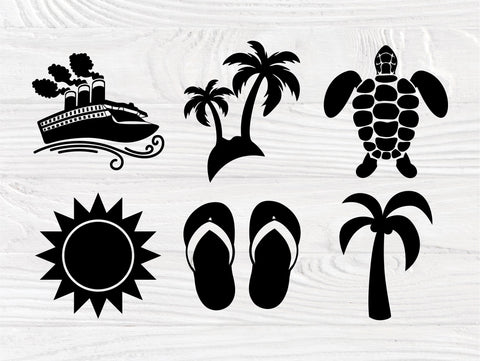 Summer Clipart, Beach Svg, Sunglasses, Palm Tree SVG TonisArtStudio 