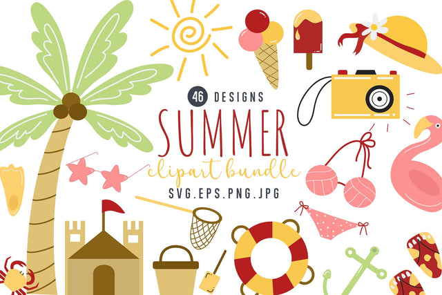 Summer Clipart Bundle SVG dapiyupi store 
