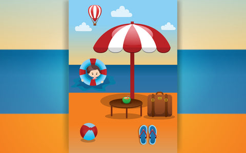 Summer concept infographic. flat design vector illustration of sea holiday. SVG naemmiah021 