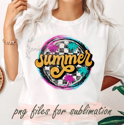 Summer Design Png File, Summer Beach Design Png, Palm Tree Png, Summer Sublimation Design, Digital Download Sublimation PrintingLife 