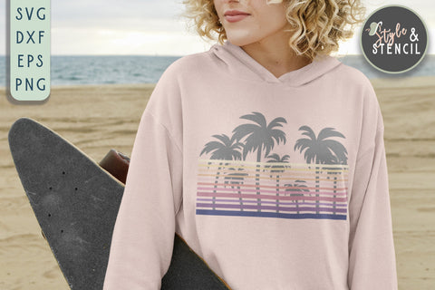 Summer Design | Summer SVG | Palm Tree SVG Style and Stencil 