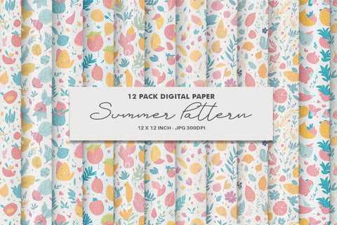 Summer digital paper seamless pattern Digital Pattern artnoy 