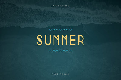 Summer Display Font family Font VPcreativeshop