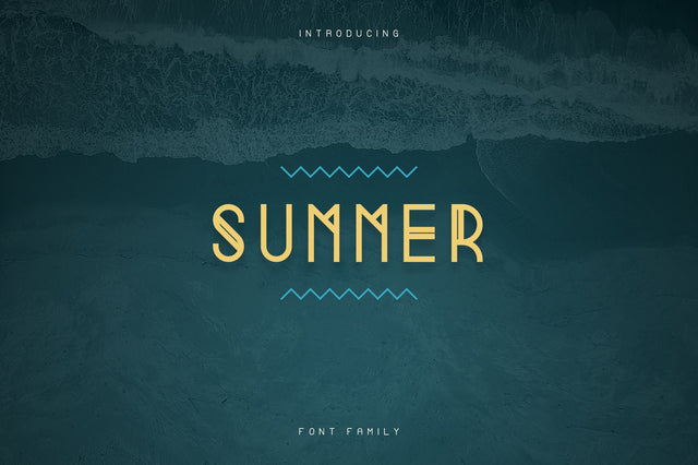 Summer Display Font family Font VPcreativeshop