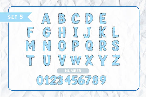 Summer Doodle Alphabet Bundle with Hand Drawn Clipart Font Regulrcrative 