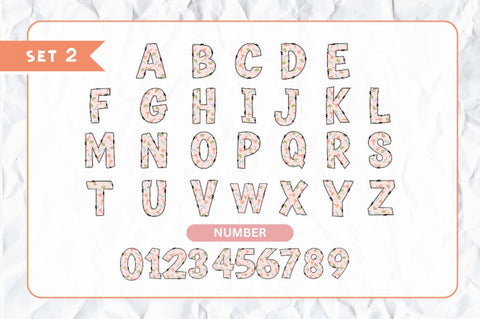 Summer Doodle Alphabet Bundle with Hand Drawn Clipart Font Regulrcrative 