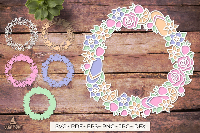 Summer door sign, Welcome summer wreath svg 3D Paper Olga Boat Design 
