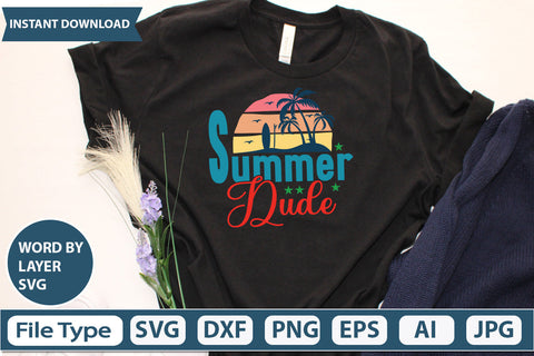 Summer Dude Svg Cut File,SVGs,quotes-and-sayings,food-drink,mini-bundles,print-cut,on-sale, SVG DesignPlante 503 