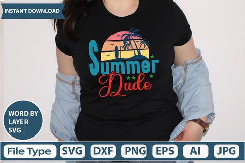 Summer Dude Svg Cut File,SVGs,quotes-and-sayings,food-drink,mini-bundles,print-cut,on-sale, SVG DesignPlante 503 