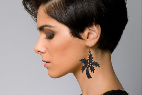 Summer earrings svg bundle, faux leather earring template SVG Digital Rainbow Shop 