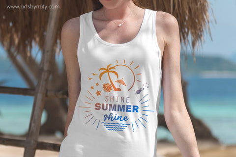 Summer emblems and quotes for printing and sublimation. SVG Arts By Naty 