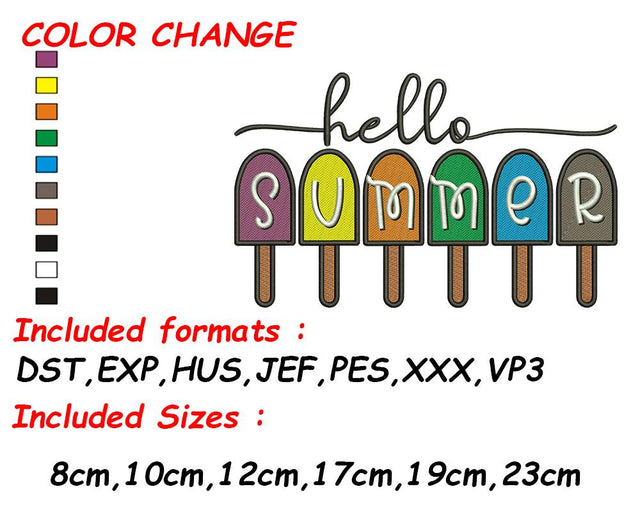 Summer Embroidery, Vacation Embroidery, Kids Summer, Summer Teacher, Summer Sayings, Funny Summer Embroidery/Applique DESIGNS SVG Digital Designer 